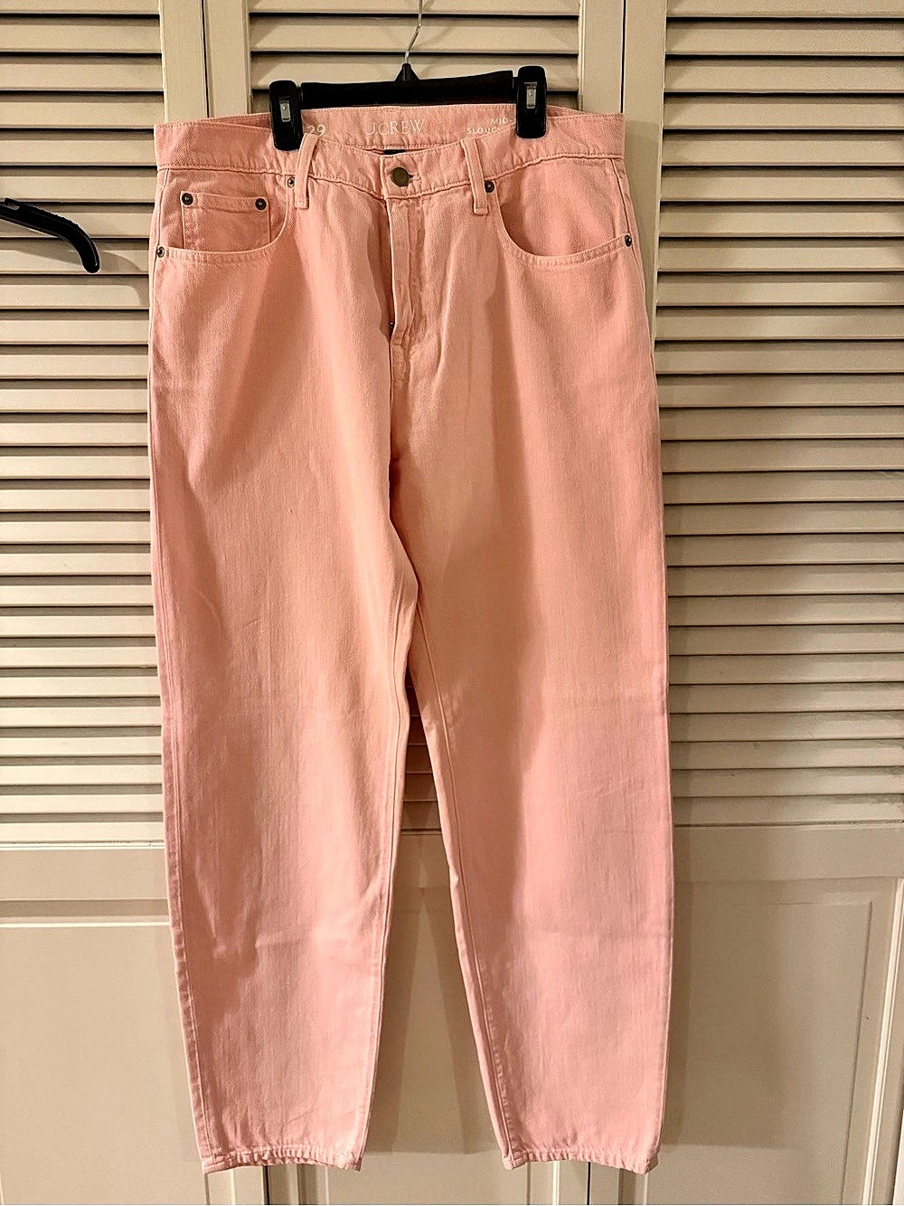 J.Crew Mid-Rise Slouchy Jeans Pink Mid-Rise Jeans Waist 29 Like New